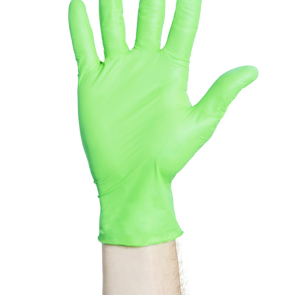 FlexaPrene Chloroprene Gloves, Powder-Free, Medium, Green, 200/Box