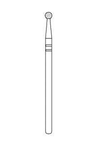 Two Striper Laboratory Diamond Burs, HP, Round, X135, 2.6 mm, Coarse, Green, 1/Pk, 2012703