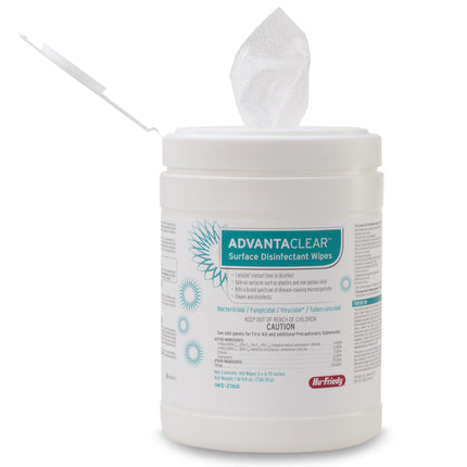 AdvantaClear Surface Disinfectant Wipes Flat Pack, 6" x 6.75", 160 Wipes/Pk, IMS-2160