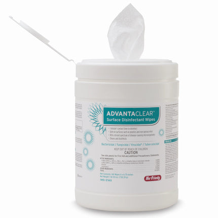 Hu-Friedy - AdvantaClear Surface Disinfectant Wipes 160/Can
