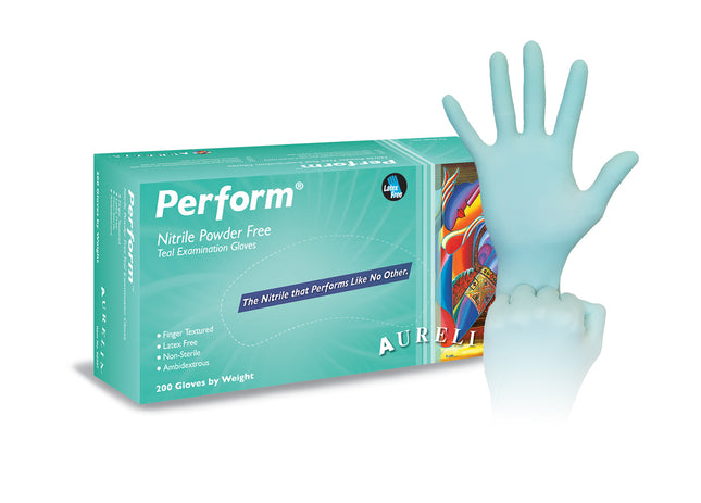 Aurelia Perform Nitrile Examination Gloves, Powder-Free, Large, 200/Box