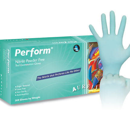 Aurelia Perform Nitrile Examination Gloves, Powder-Free, Small, 200/Box, 92396