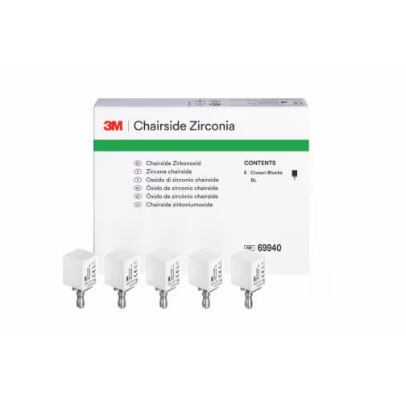 Chairside Zirconia Crown Block 20mm Refill Bleach 5/Pk