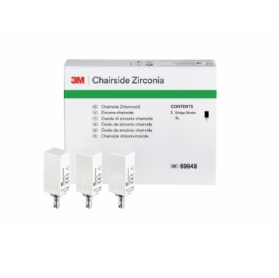 Chairside Zirconia Bridge Block 39mm Refill B1 3/Pk