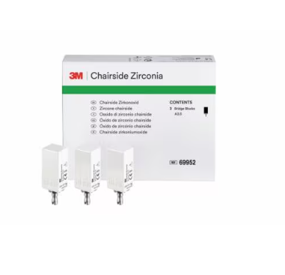 Chairside Zirconia Bridge Block 39mm Refill A3.5 3/Pk