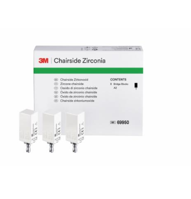 Chairside Zirconia Bridge Block 39mm Refill A2 3/Pk