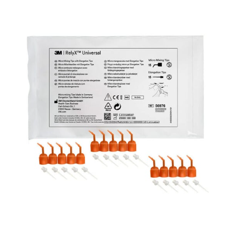 RelyX Universal Micro Mixing Tips with Elongation Tips,15/Pk