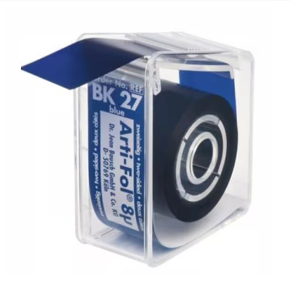 Arti-Fol II Ultra-Thin Two-Sided Articulating Film, 8 microns, 22 mm x 20 m, Blue/Blue, 1 Roll/Pk, BK27