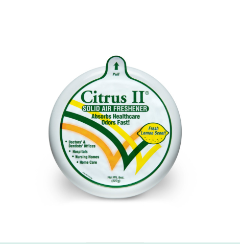 Citrus II Air Freshener, 8 oz Solid, Lemon Scent, 12/cs