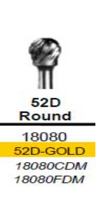 Carbide Lab Burs HP Dual Cut Regular 52D Round