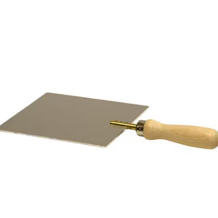 Buffalo - Hot Plate, Regular, 4.5' X 5' Aluminum  W/ Green Line Handle