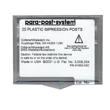 Coltene - Parapost Plastic Impression Posts, 20Pcs