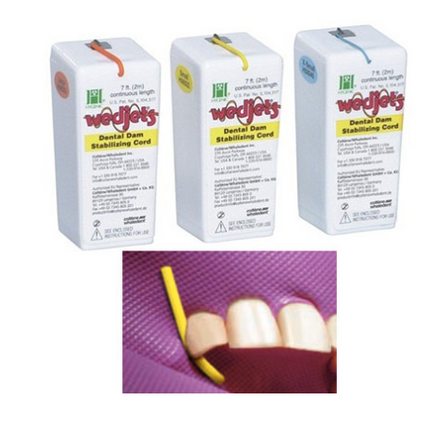 Hygenic Wedjets Stabilizing Cords, Non-Latex, 7 ft, Large, Aqua Blue, 1/Pk, H06525