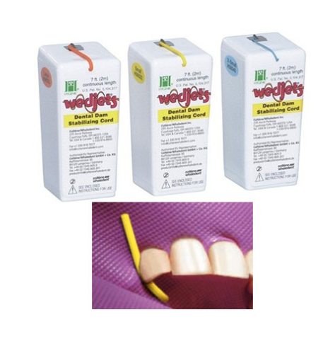 Hygenic Wedjets Stabilizing Cords, Non-Latex, 7 ft, Large, Aqua Blue, 1/Pk, H06525