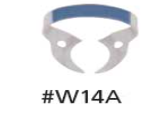 Hygenic Fiesta Color-Coded Wingless Clamp, Matte Finish, # 14A, Dark Blue, 1/Pk, H02802