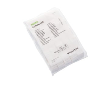 Coltene - Roeko Size #2 Cotton Rolls, 1-1/2" x 3/8", Highly absorben, Soft & smooth, Bag, 104012