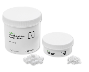 Coltene - Roeko Cotton Pellets, Size #000, 3.0mm, Uniform size, Single 1.5 gram jar, 210000
