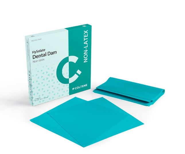 Hygenic Non-Latex Dental Dams, 6" x 6", Medium, Green, 15/Pk, H09105