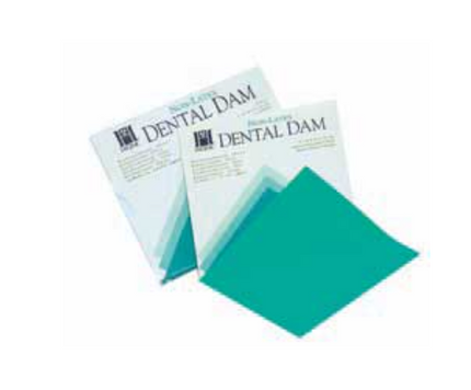 Hygenic Non-Latex Dental Dams, 5" x 5", Medium, Teal, 15/Pk, H09928