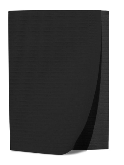 Black Patient Bibs, Case of 500, 27407