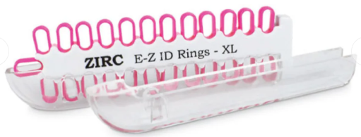 Zirc - Ez Id Rings Xl - 25/Pk Neon Pink