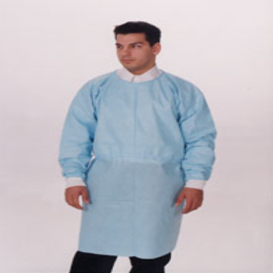 Isolation Gowns, with Elastic Cuffs, X-Large, Blue, 50/Pk