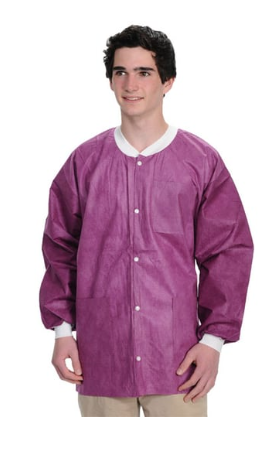 Extra-Safe Jacket - Cranberry Medium 10/Pk. Hip-Length, Light-Weight