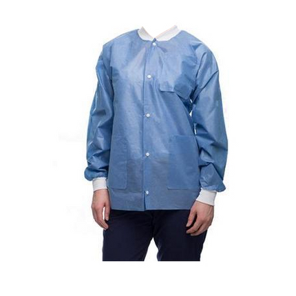 Easy-Breathe Lab Jacket Ceil Blue Large 10/Pk, 3530CBL