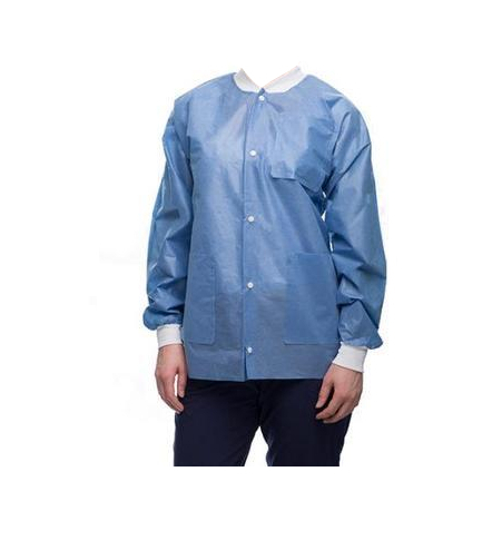 Easy-Breathe Lab Jacket Ceil Blue Large 10/Pk, 3530CBL