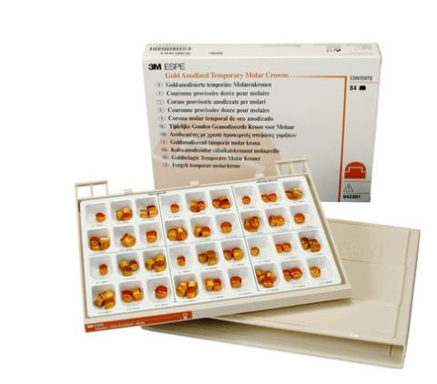 Unitek Crowns Gold Ano Set Molar 72/Bx